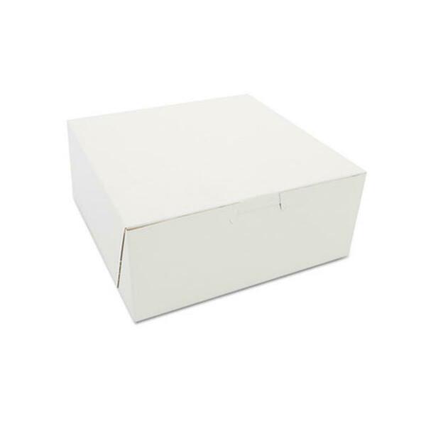 Southern Champion Tray 7 x 7 x 3 in. Bakery Boxes, Paperboard, White, 250PK SCH 0917